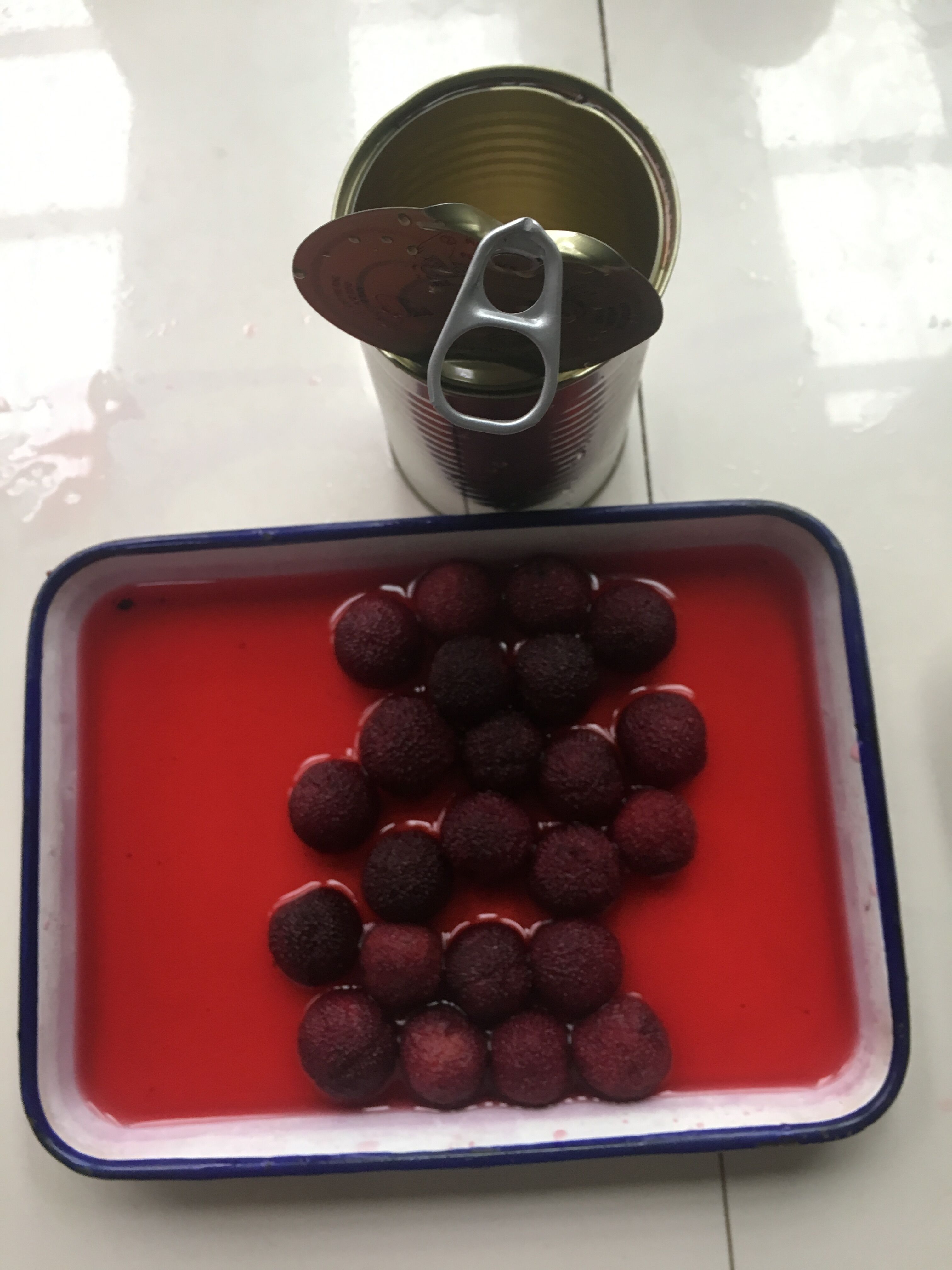 Canned bayberry in light syrup
